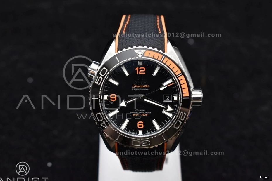 43.5mm 1:1 A8900 V2 Ocean on Super Bezel Edition Nylon Orange Strap Black SS Planet VSF Best Clone Black Dial 1223